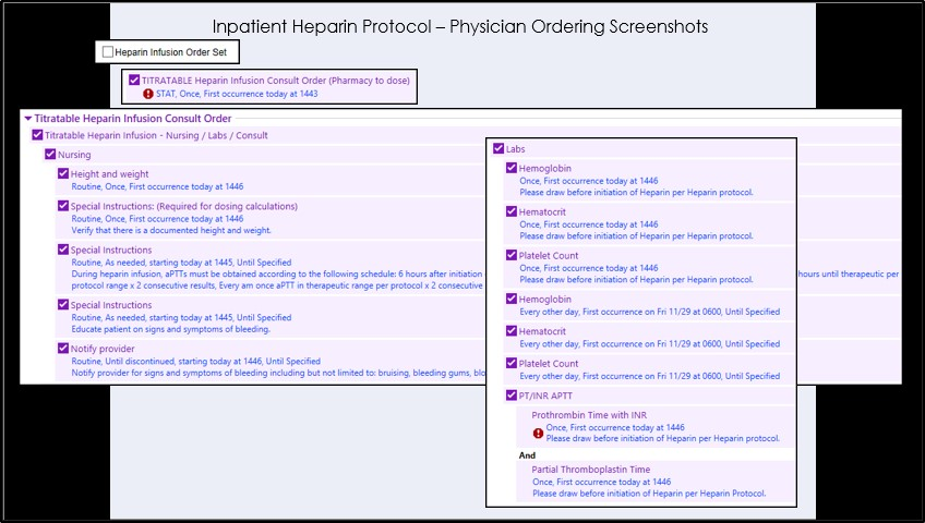 Figure 8 Heparin Physician Ordering